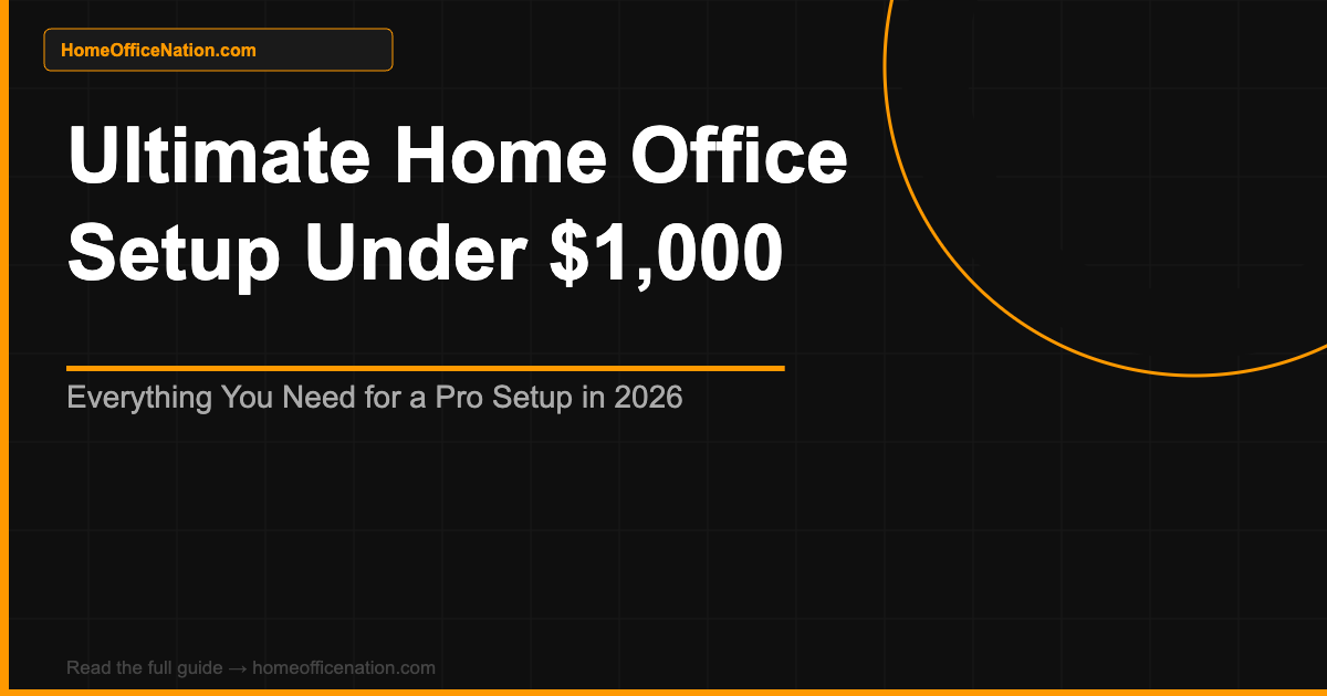 Home Office Setup Under $1000